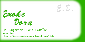 emoke dora business card